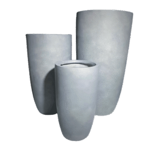 حوض فايبر كلاي عمودي فاخر لون رمادي