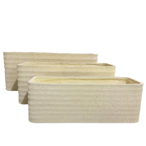 حوض فايبر كلاي مستطيل فاخر لون بيج