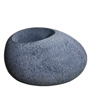 Luxury Rectangular Fiber Clay Planter in Gray Color